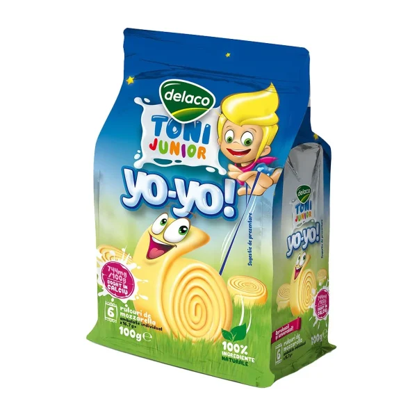 MOZZARELLA MINI RULOURI DELACO YOYO TONI JUNIOR, 100G