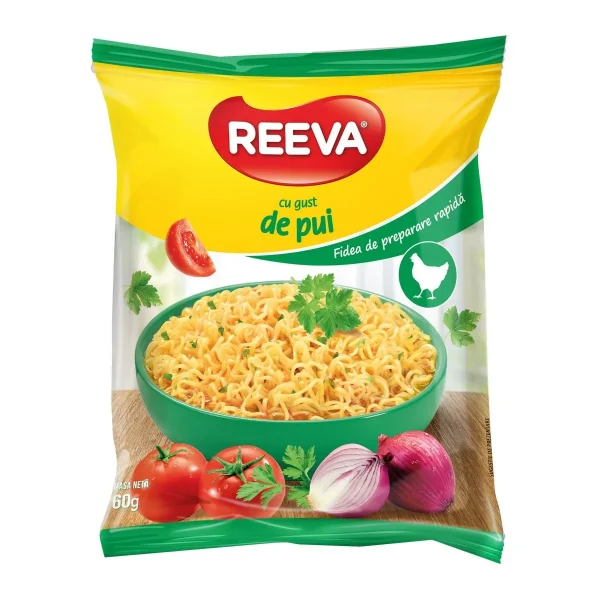 FIDEA DE PREPARARE RAPIDĂ CU GUST DE PUI, 60G